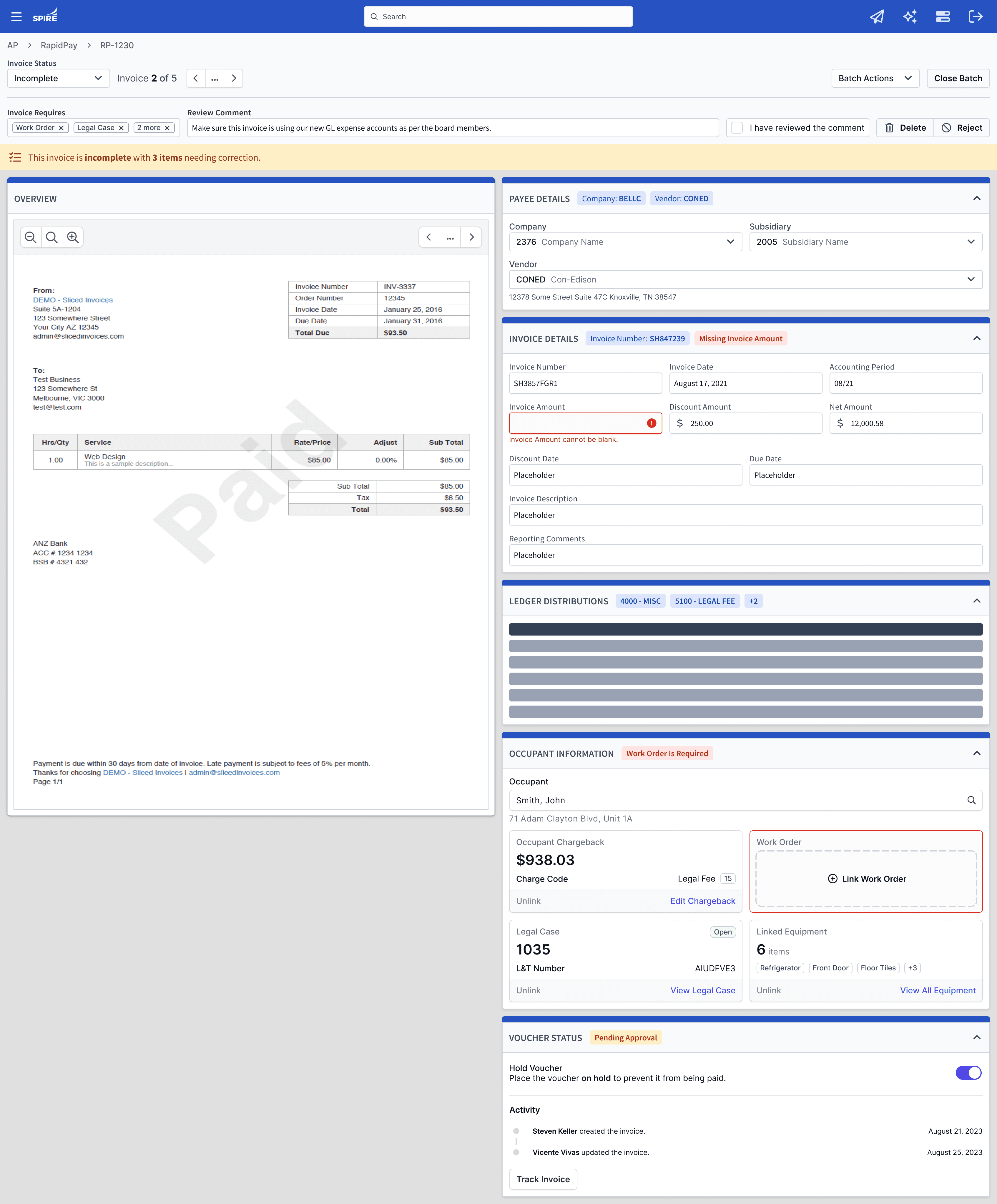 Refreshed RapidPay screen